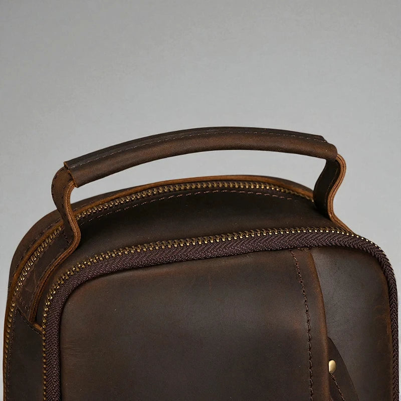 Sacoche homme cuir organisée bureau quotidien – Image 8
