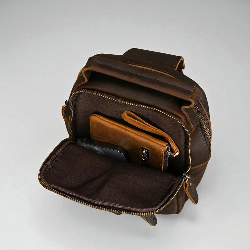 Sacoche homme cuir organisée bureau quotidien – Image 6
