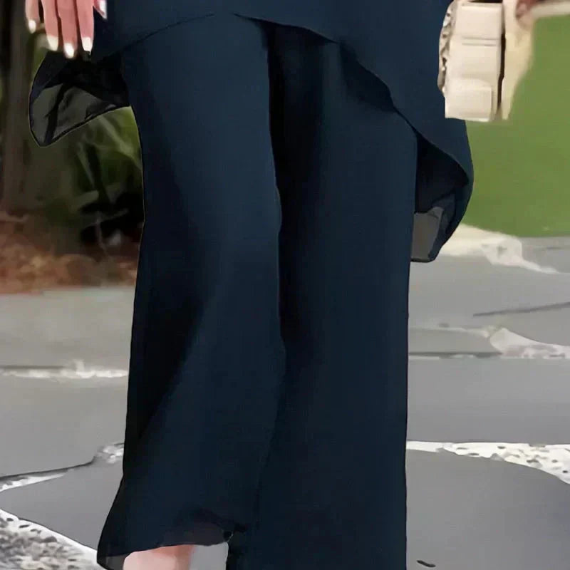 Ensemble femme fluide pantalon tunique décontracté – Image 7