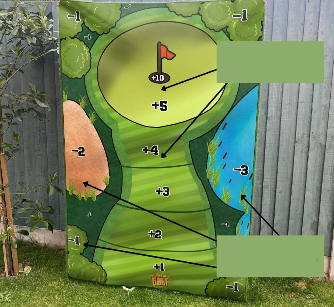 Jeu de golf portable intérieur extérieur avec tapis cible – Image 3