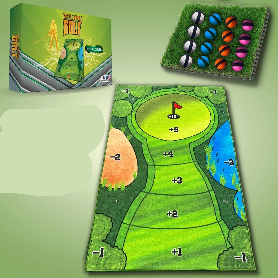 Jeu de golf portable intérieur extérieur avec tapis cible – Image 2
