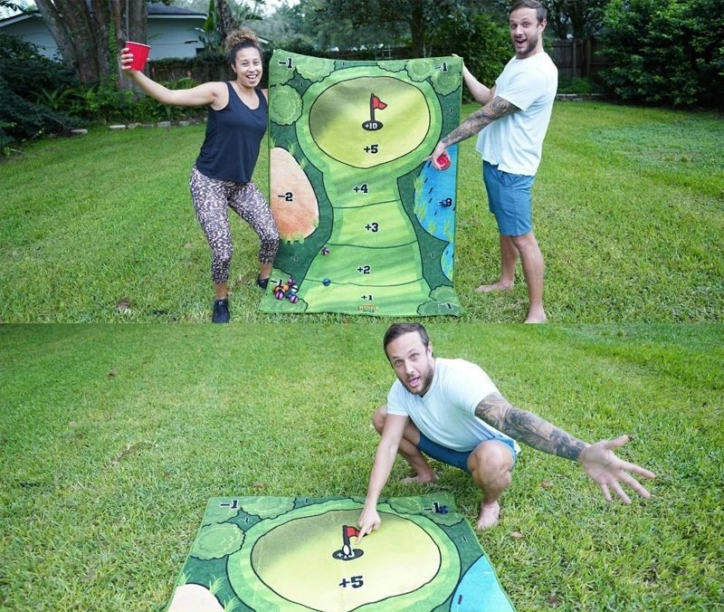 Jeu de golf portable intérieur extérieur avec tapis cible – Image 8