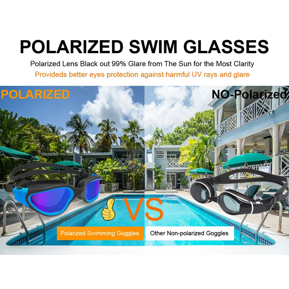 Lunettes de natation polarisées anti-buée vision panoramique – Image 15