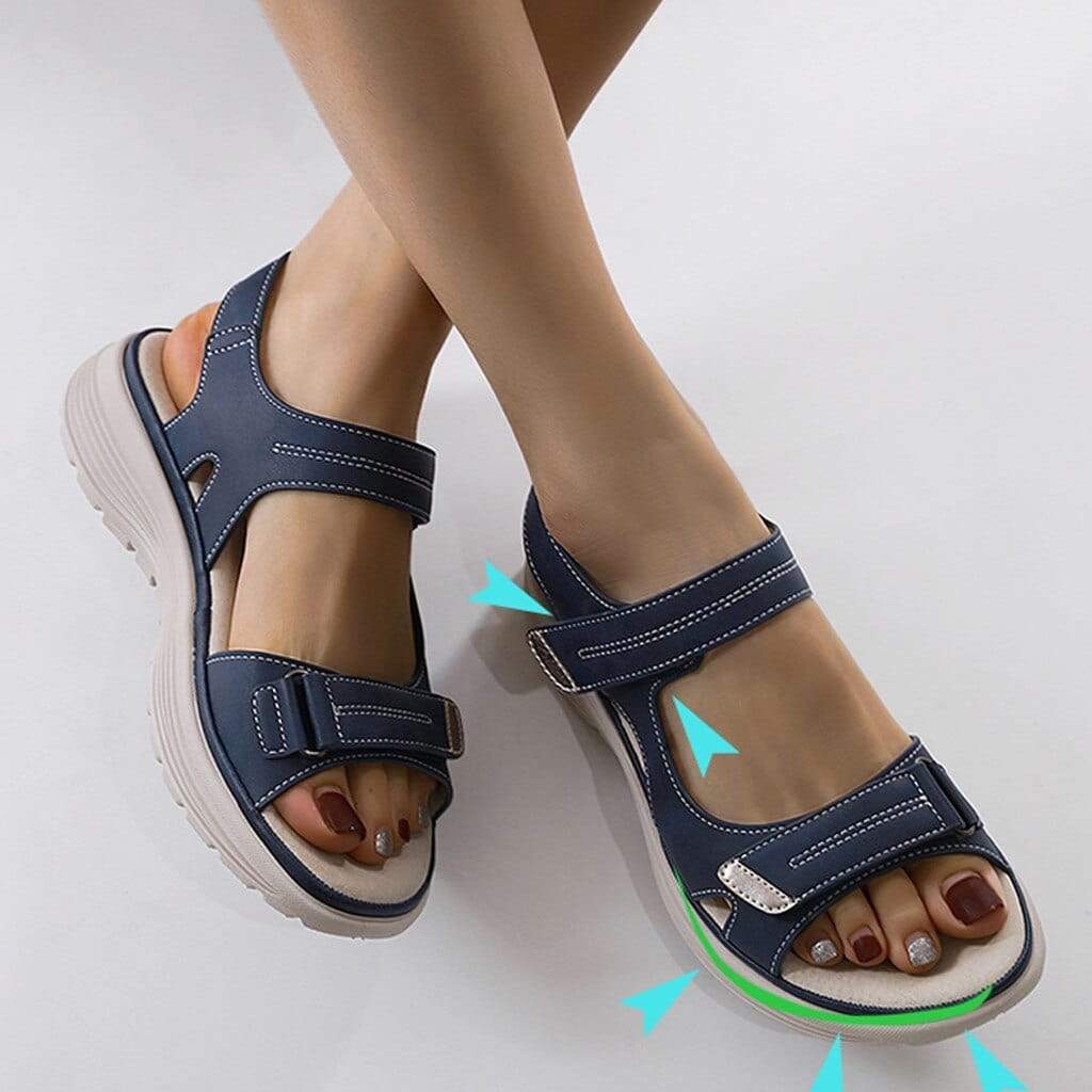 Sandales femme ouvertes à coutures apparentes confort – Image 3