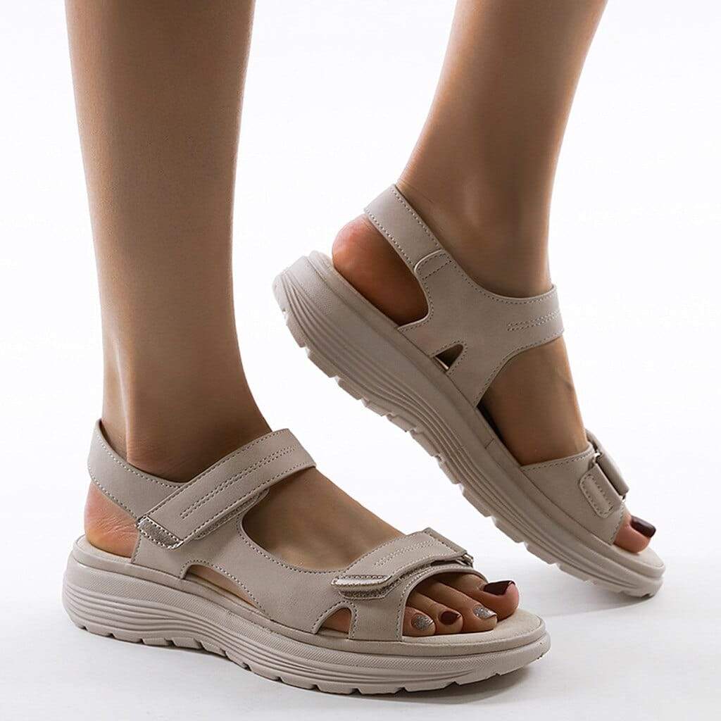 Sandales femme ouvertes à coutures apparentes confort – Image 4