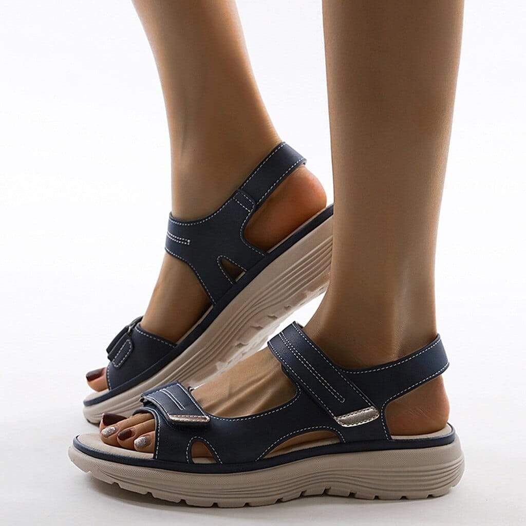 Sandales femme ouvertes à coutures apparentes confort – Image 7