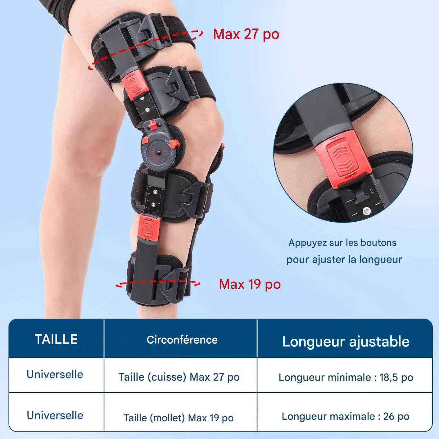 Genouillère rééducation genou stabilisation charnières réglables – Image 5