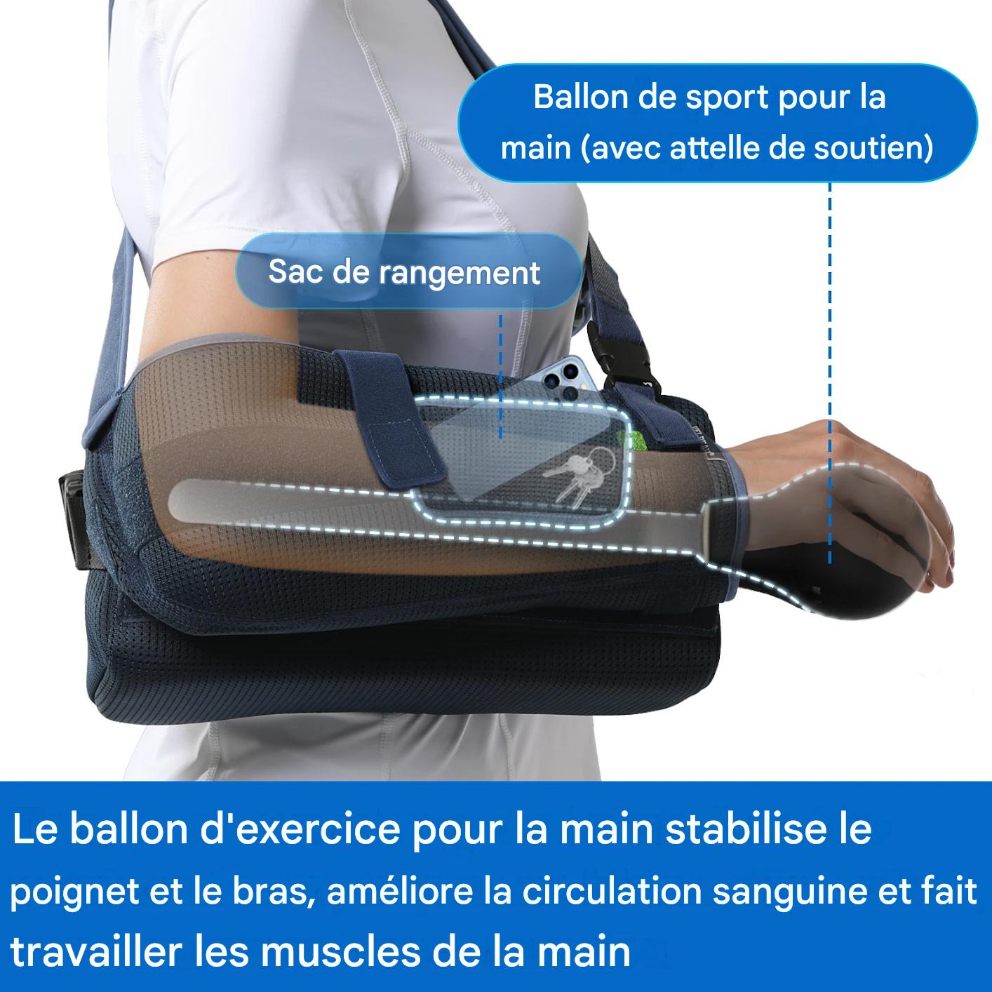 Écharpe d'abduction épaule respirante avec balle de préhension – Image 2