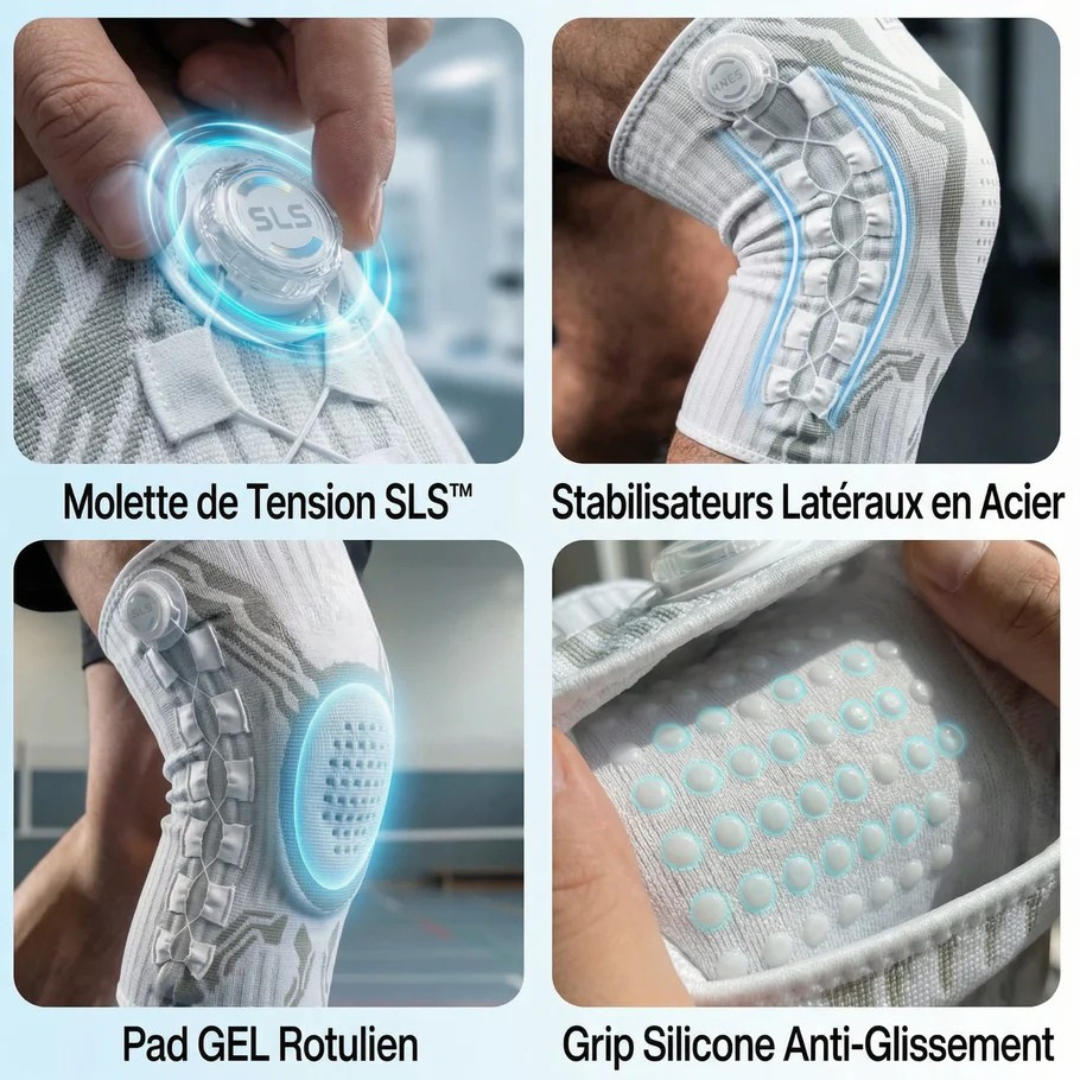 Genouillère compression équilibrée tissu respirant – Image 8