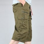 Pantalon homme 3/4 cargo taille élastique poches sécurisées