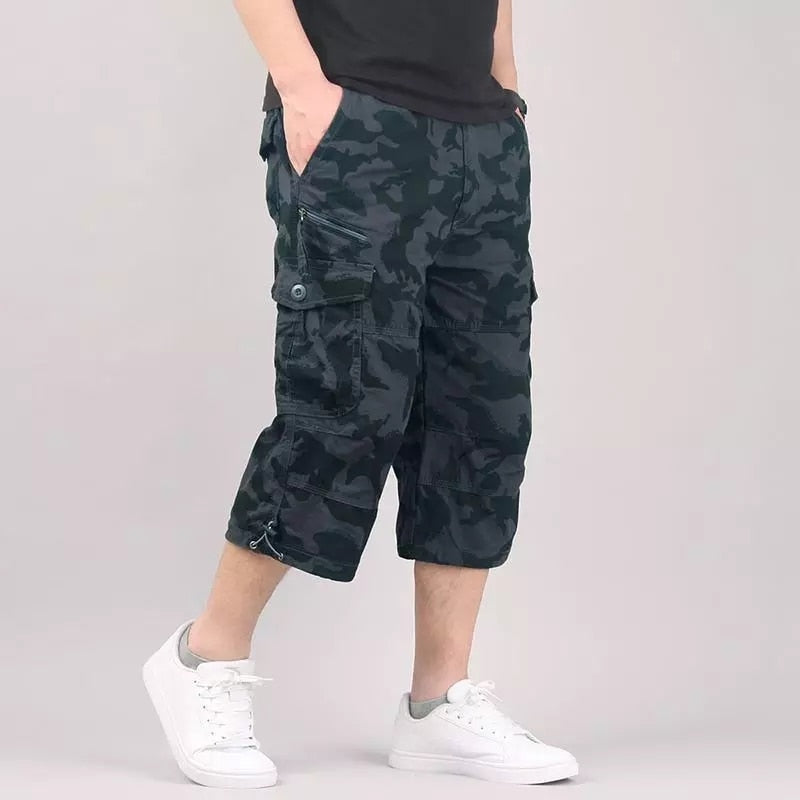 Pantalon homme 3/4 cargo taille élastique poches sécurisées – Image 8