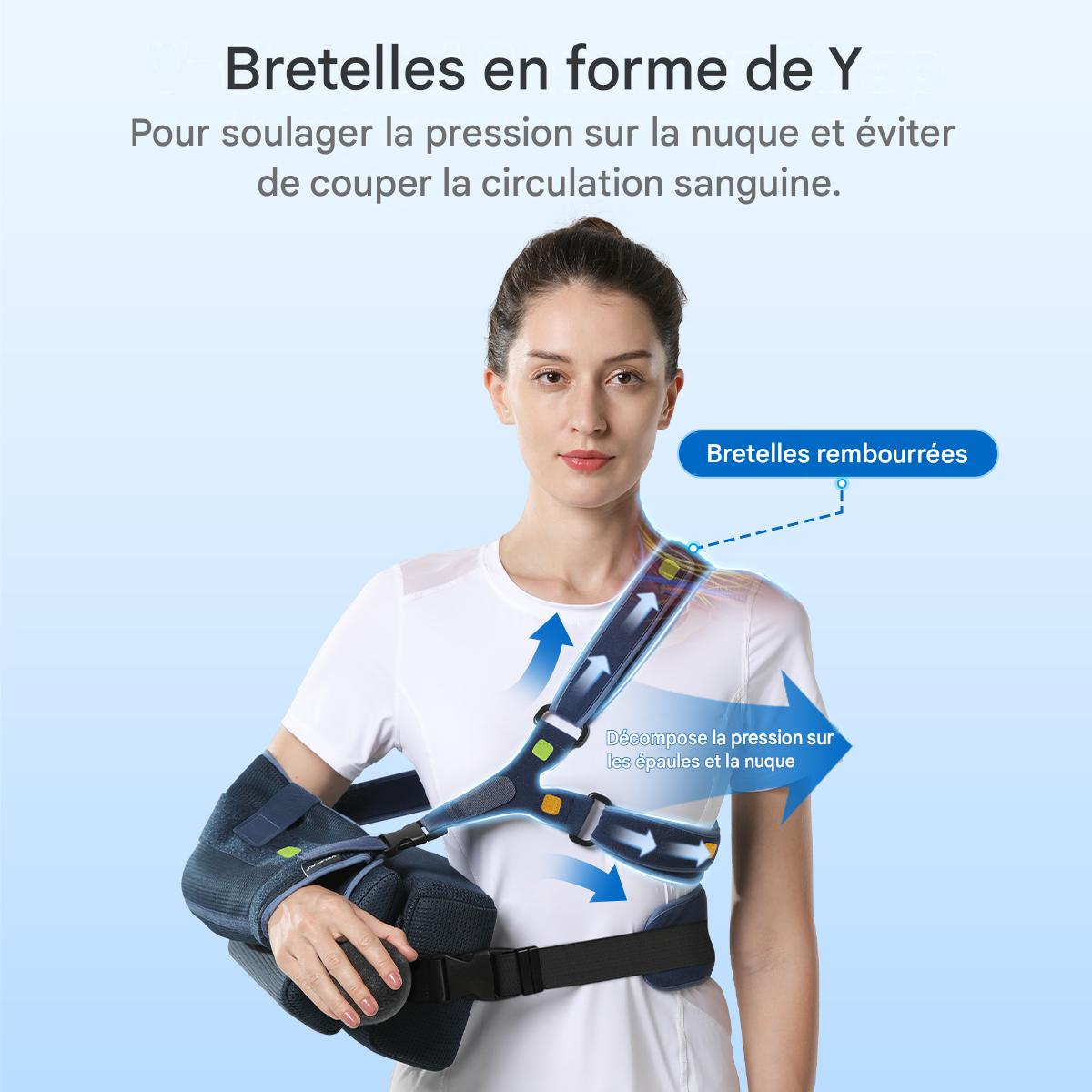 Écharpe d'abduction épaule respirante avec balle de préhension – Image 6