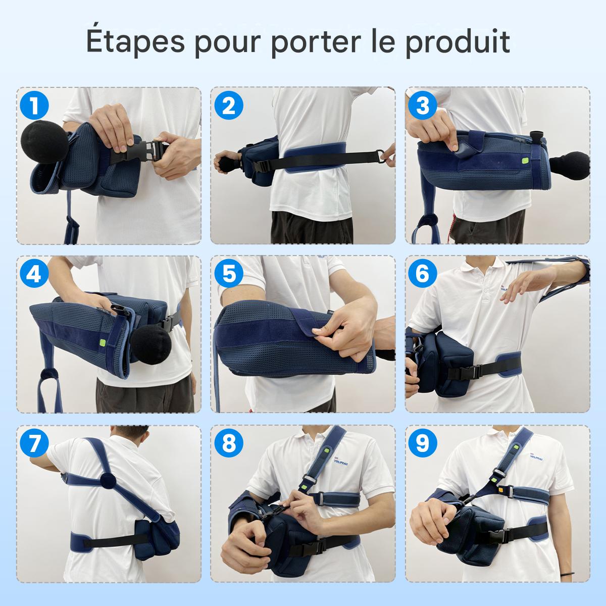 Écharpe d'abduction épaule respirante avec balle de préhension – Image 11