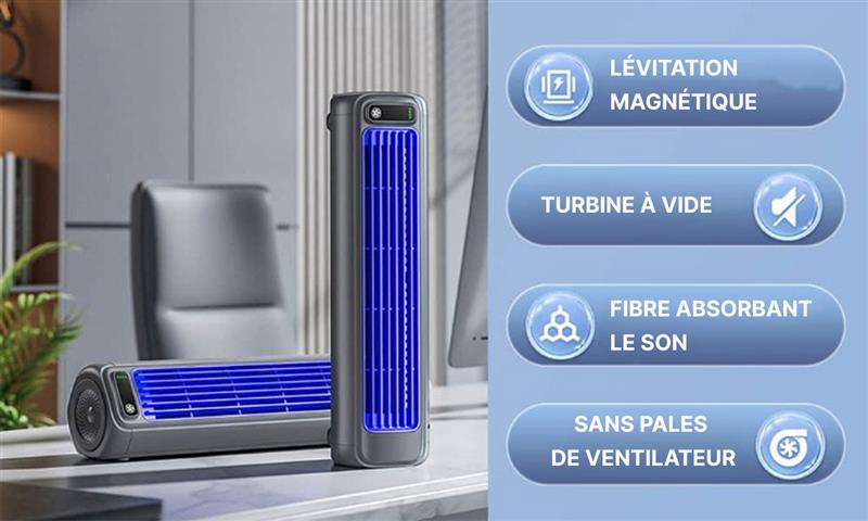 Climatiseur mobile rechargeable tactile autonomie 8h – Image 10