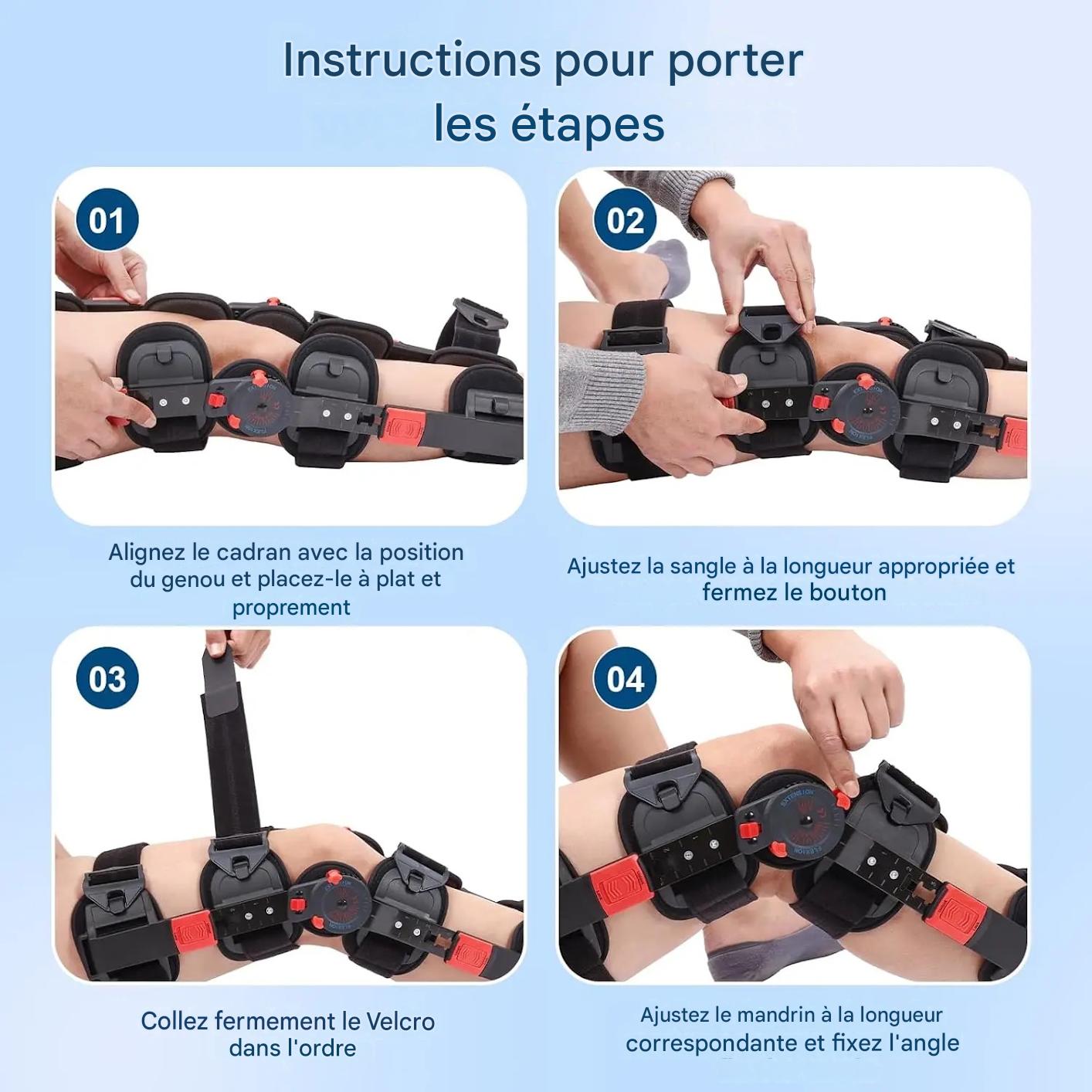 Genouillère rééducation genou stabilisation charnières réglables – Image 7
