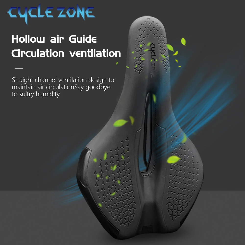 Selle de vélo ergonomique antidérapante cuir PU haute densité – Image 4