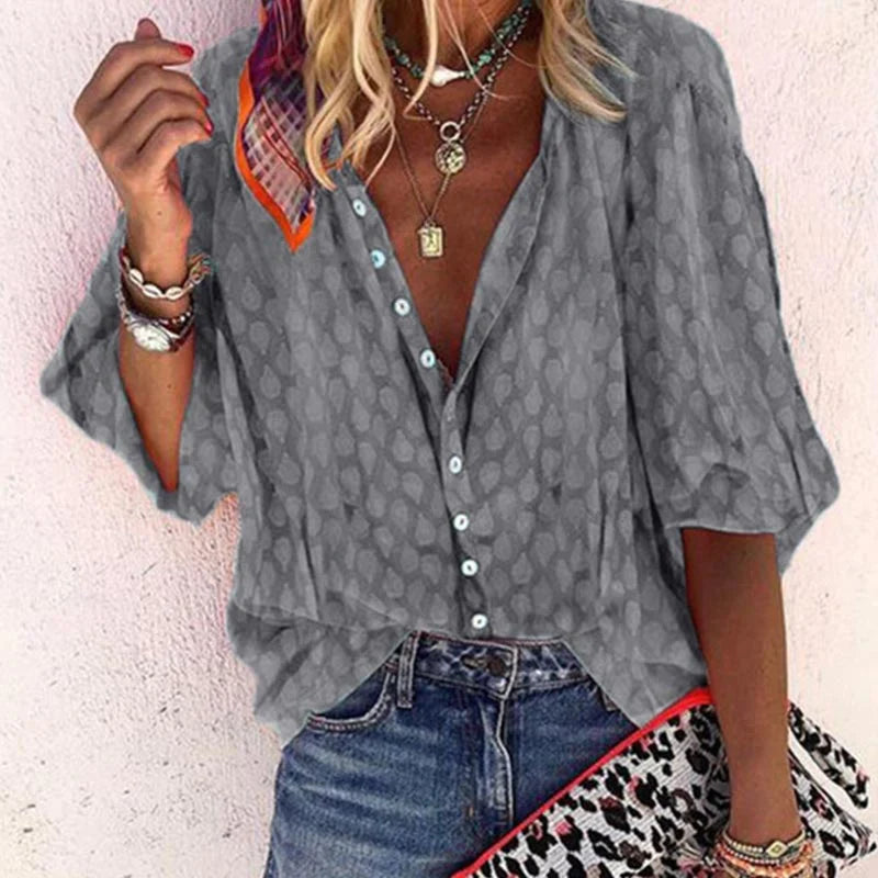 Blouse femme matière fonctionnelle respirante indéformable – Image 7