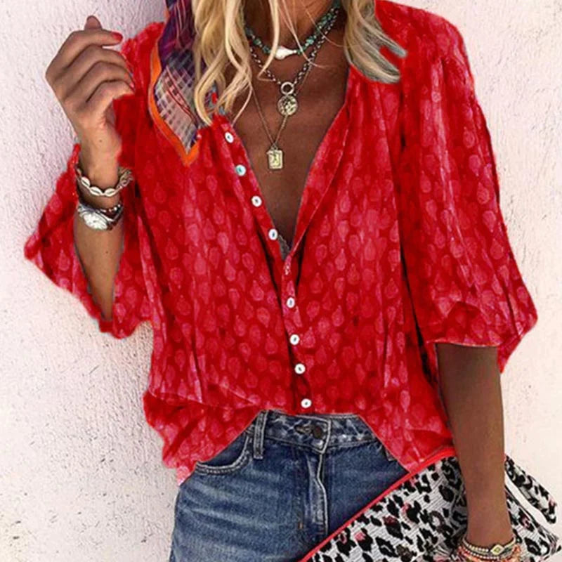 Blouse femme matière fonctionnelle respirante indéformable – Image 3