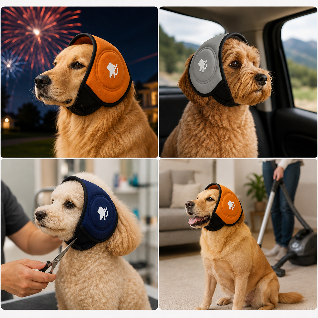 Cache-oreilles pour chien anti-stress rembourrés réglables – Image 4