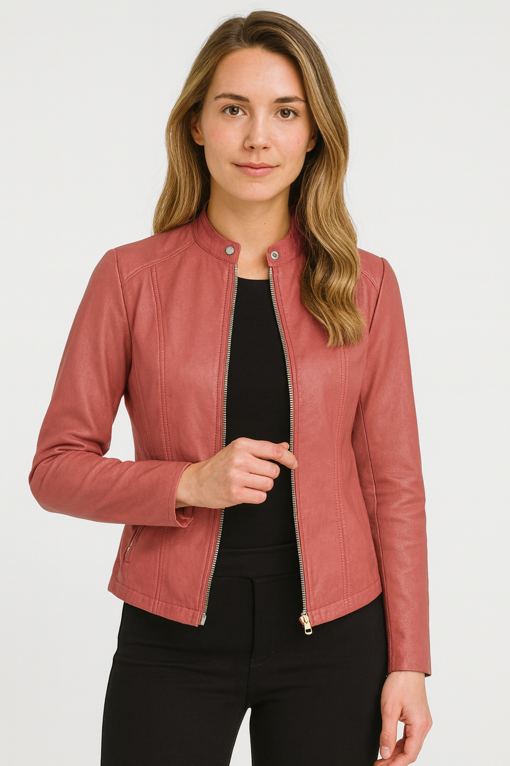 Veste femme similicuir souple coupe cintrée – Image 5