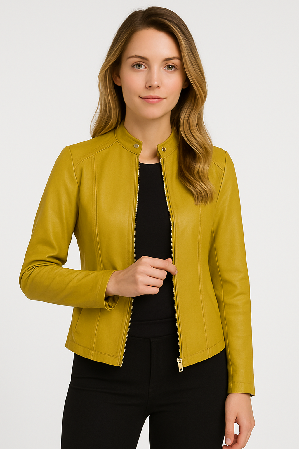 Veste femme similicuir souple coupe cintrée – Image 3