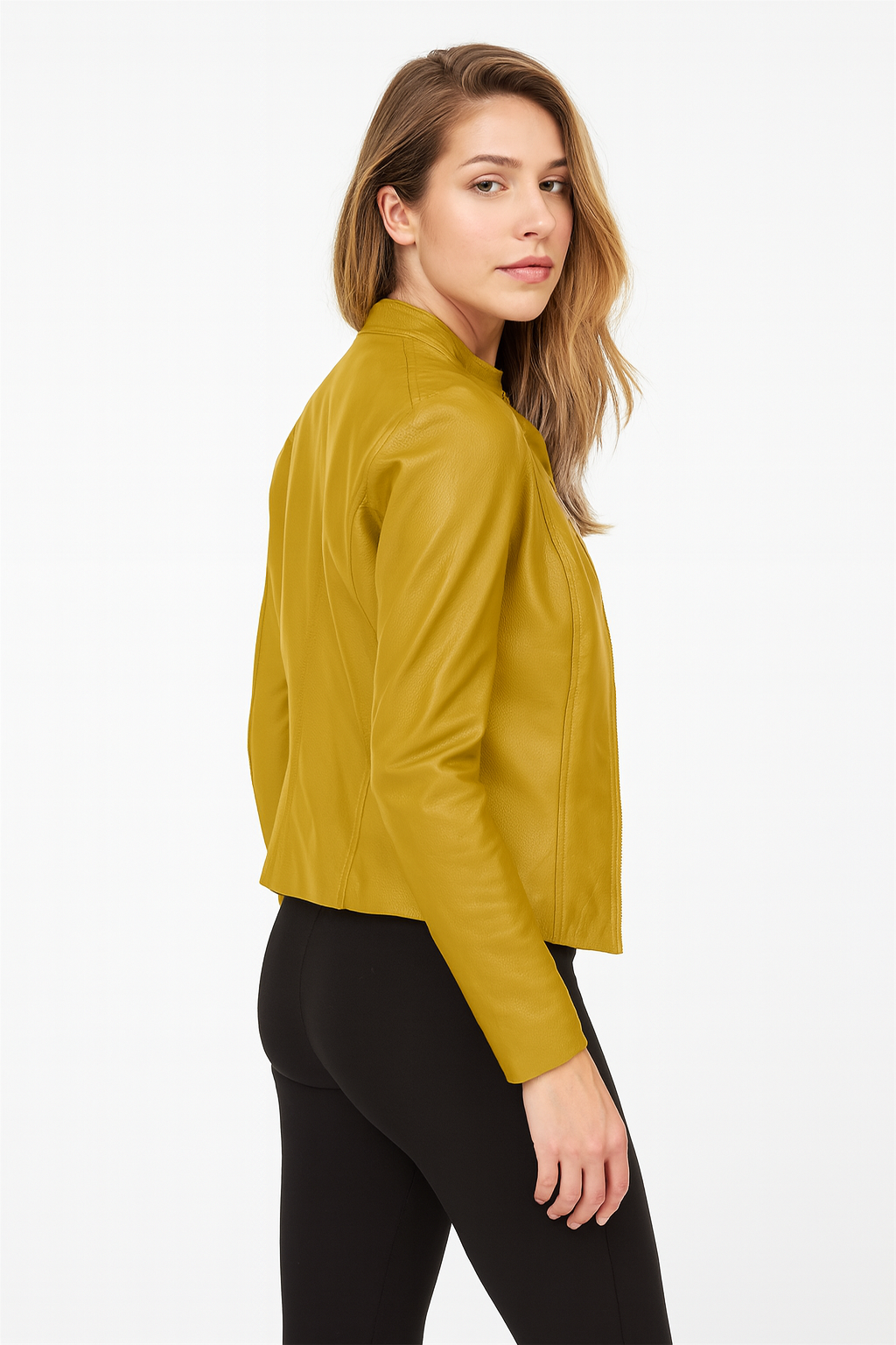 Veste femme similicuir souple coupe cintrée – Image 10