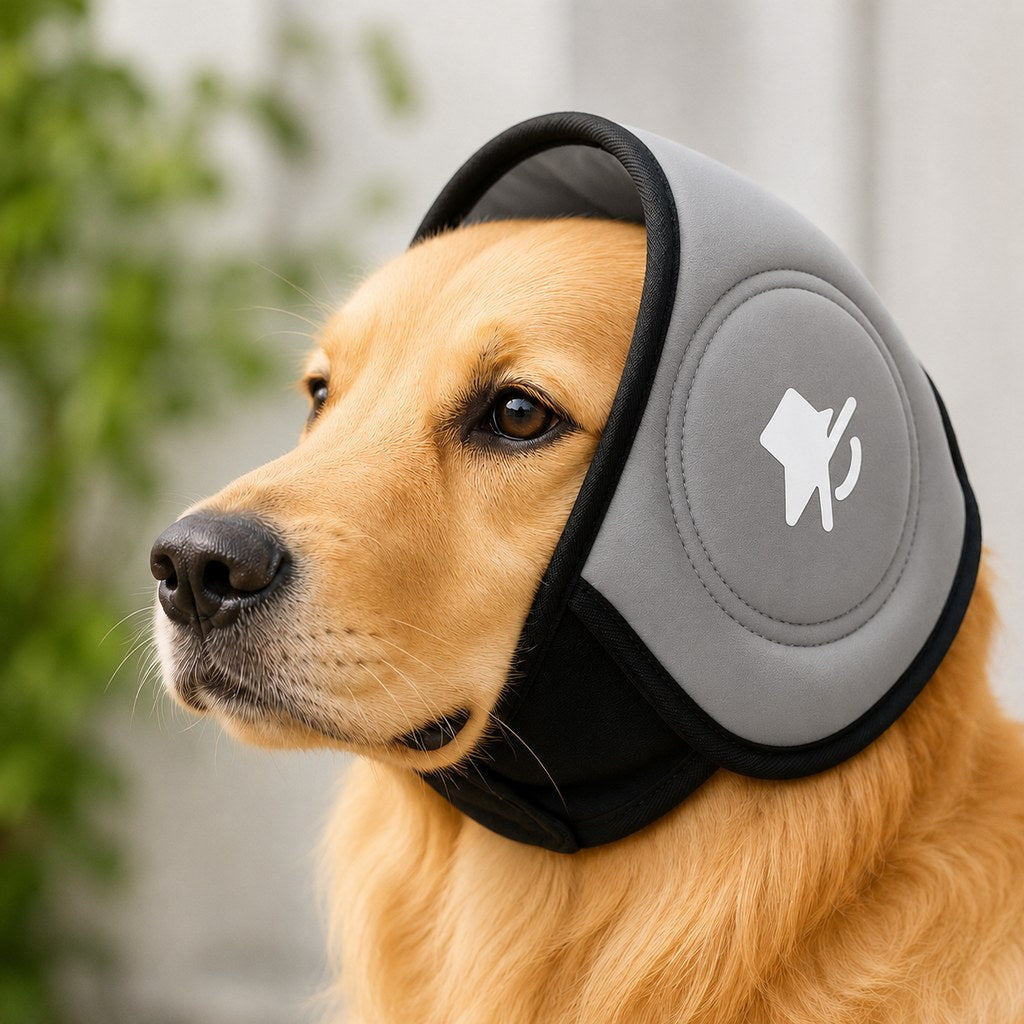 Cache-oreilles pour chien anti-stress rembourrés réglables – Image 3