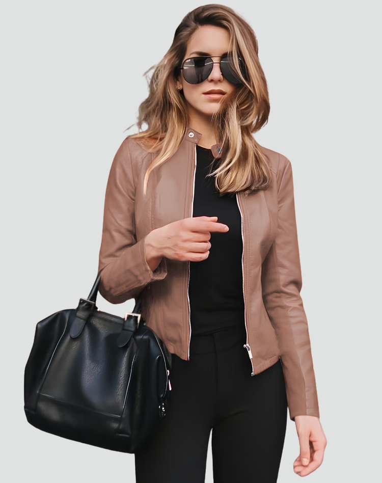 Veste femme similicuir souple coupe cintrée – Image 4