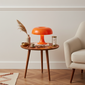 Lampe de table sans fil portable orange brillant 25cm