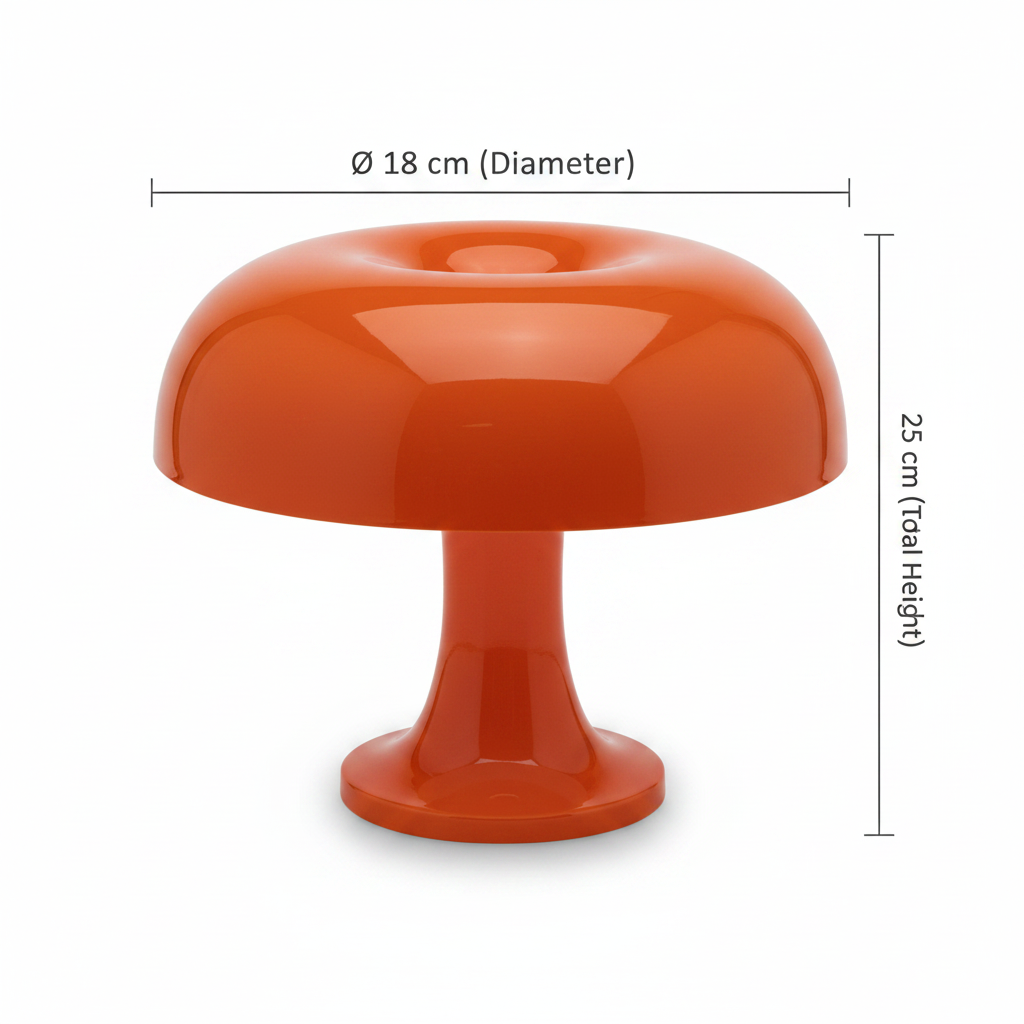 Lampe de table sans fil portable orange brillant 25cm – Image 3