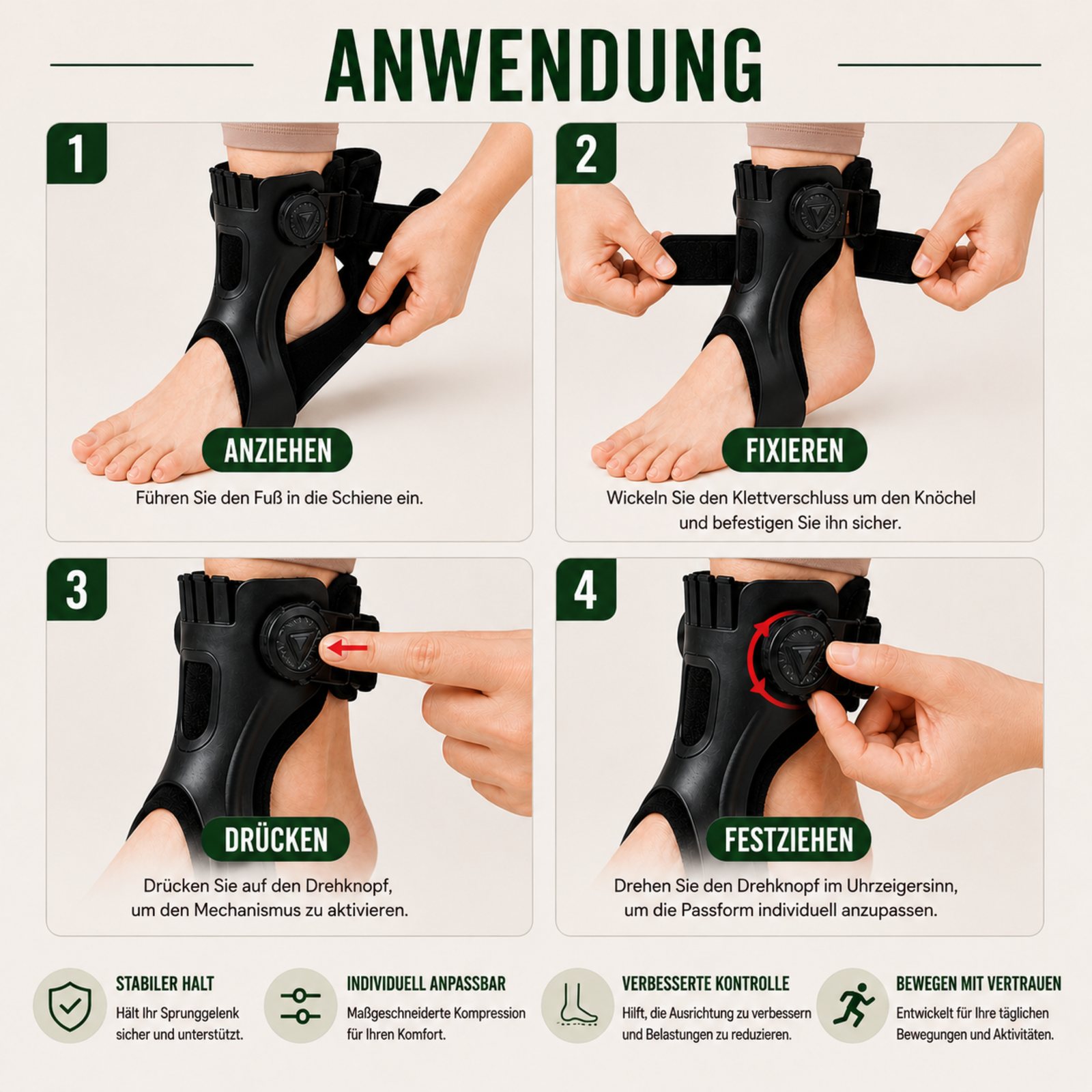 Orthèse de cheville pour pied tombant réglable discrète – Image 6