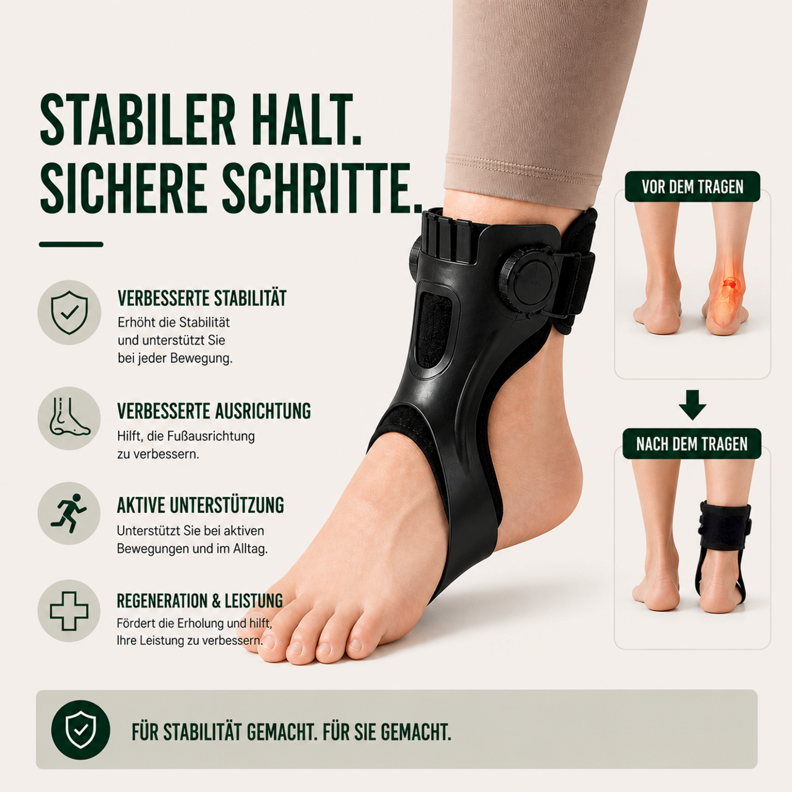 Orthèse de cheville pour pied tombant réglable discrète – Image 5