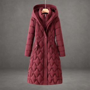 Doudoune femme longue imperméable à capuche