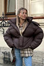 Doudoune femme courte oversized matelassée hiver
