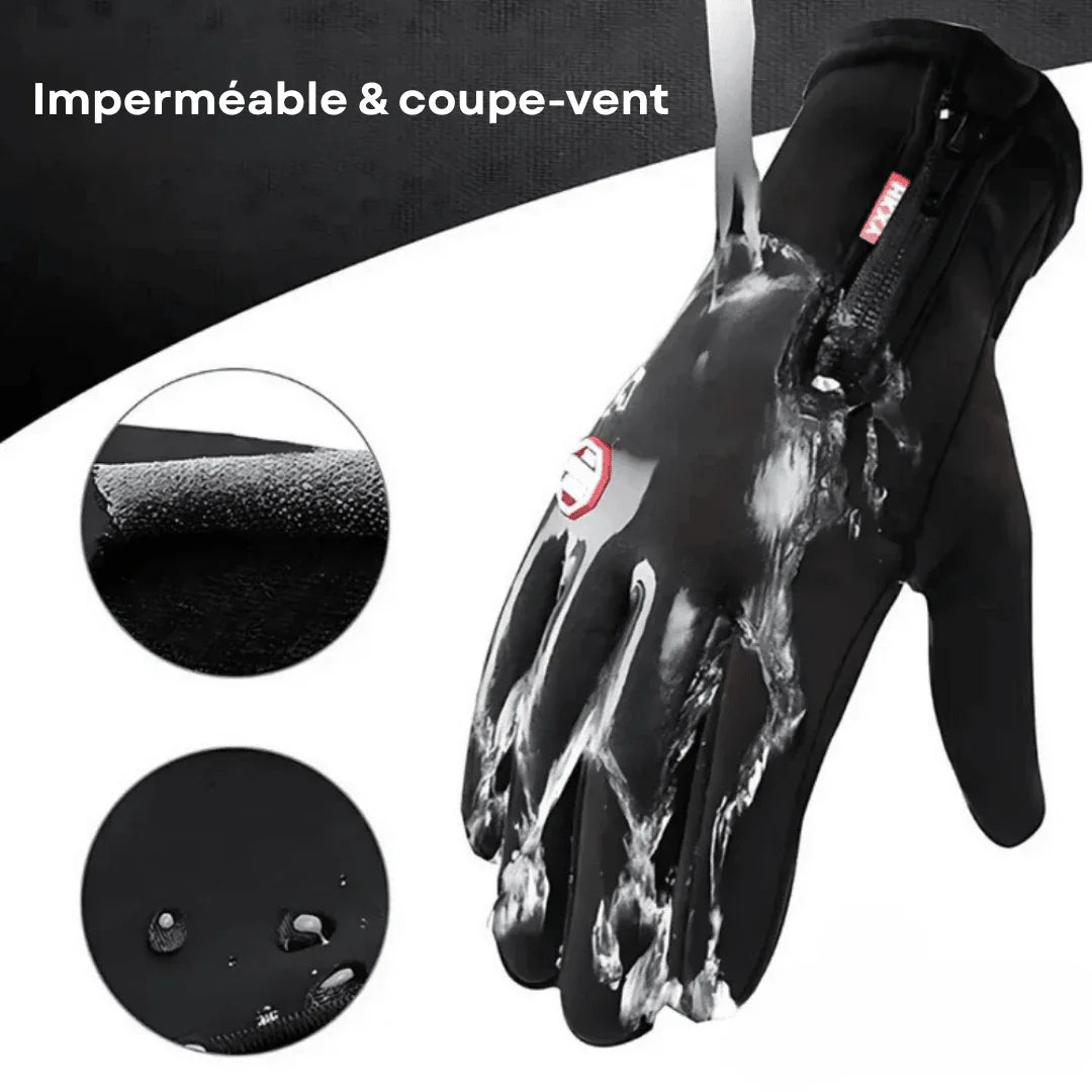 Gants unisexes polaire douce coupe-vent paume texturée – Image 6