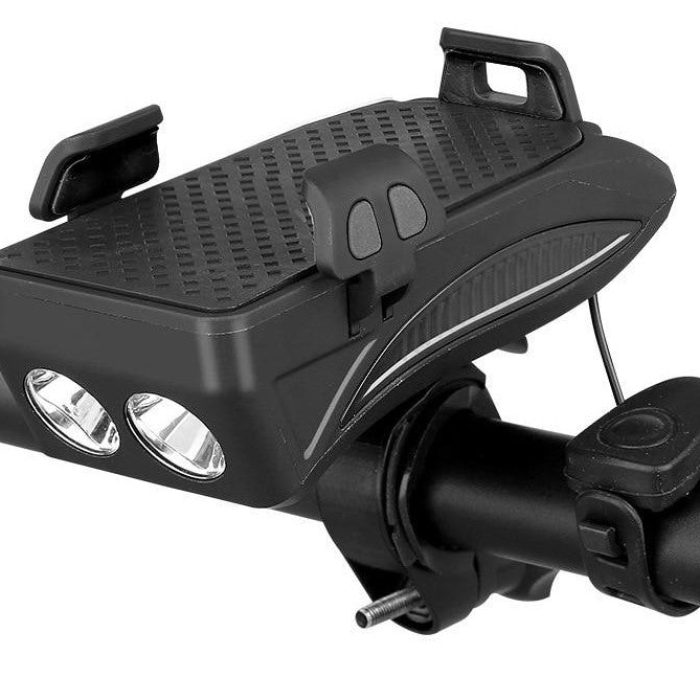 fietsprotelefoonhouderverlichtingpowerbankzwart